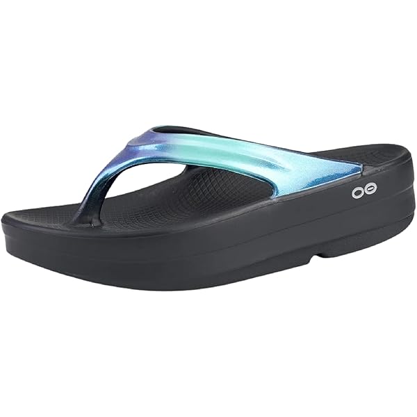 Amazon.com | OOFOS Unisex Original Thong flip flop, Navy